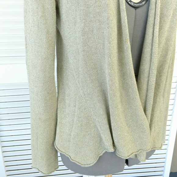 Eileen Fisher linen blend open front cardigan PS - Picture 5 of 8